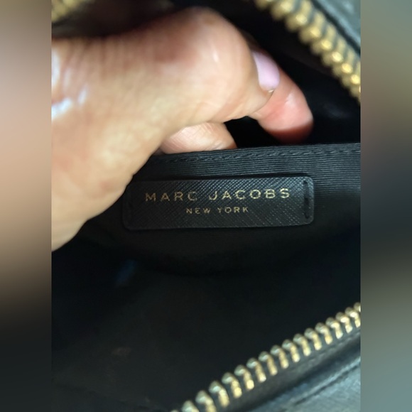 Marc Jacobs EUC Black Leather Playback Dome Crossbody Bag w/Gold Hardware